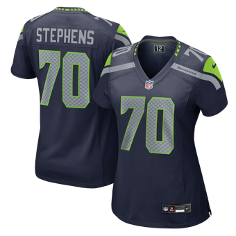 Women's Nike Beau Stephens College Navy Seattle Seahawks Team Game Jersey