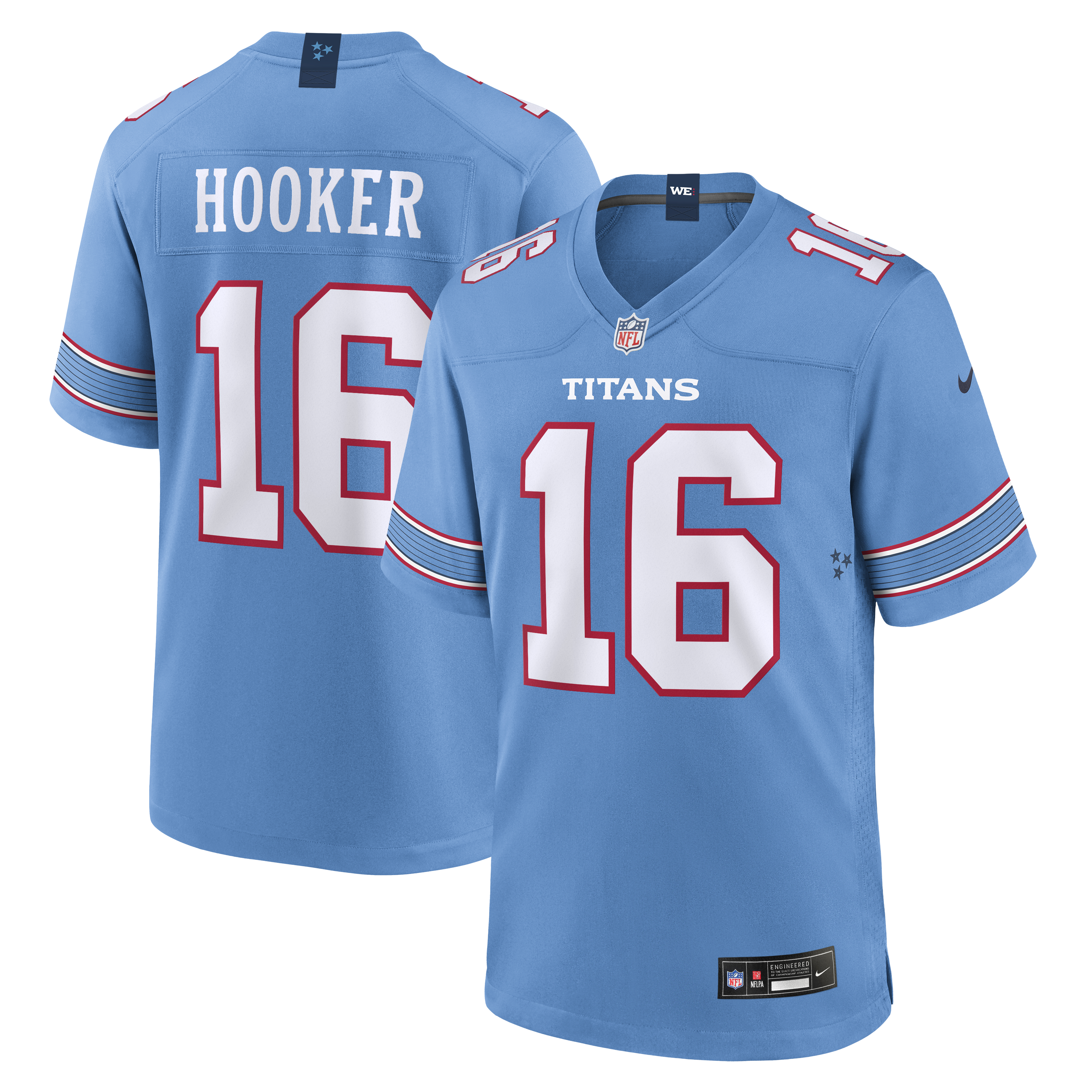 Men's Nike Hendon Hooker Light Blue Tennessee Titans Team Game Jersey