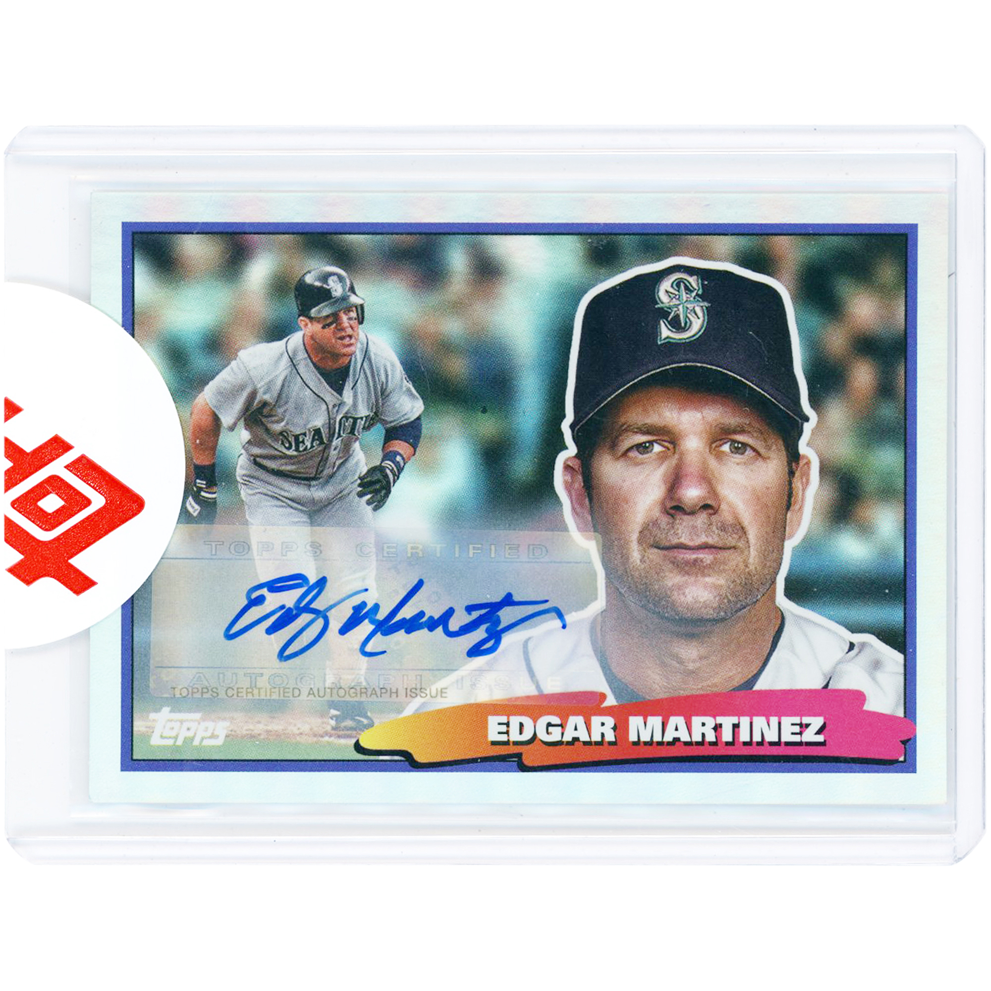 Edgar Martínez Seattle Mariners Autographed 2022 Topps Archives 1988 Big Foil Design #88BF-32 Card