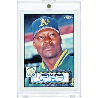 Dave Stewart Athletics Autographed 2021 Topps Chrome Platinum Anniversary Edition Refractor #PA-DAS #194/199 Card