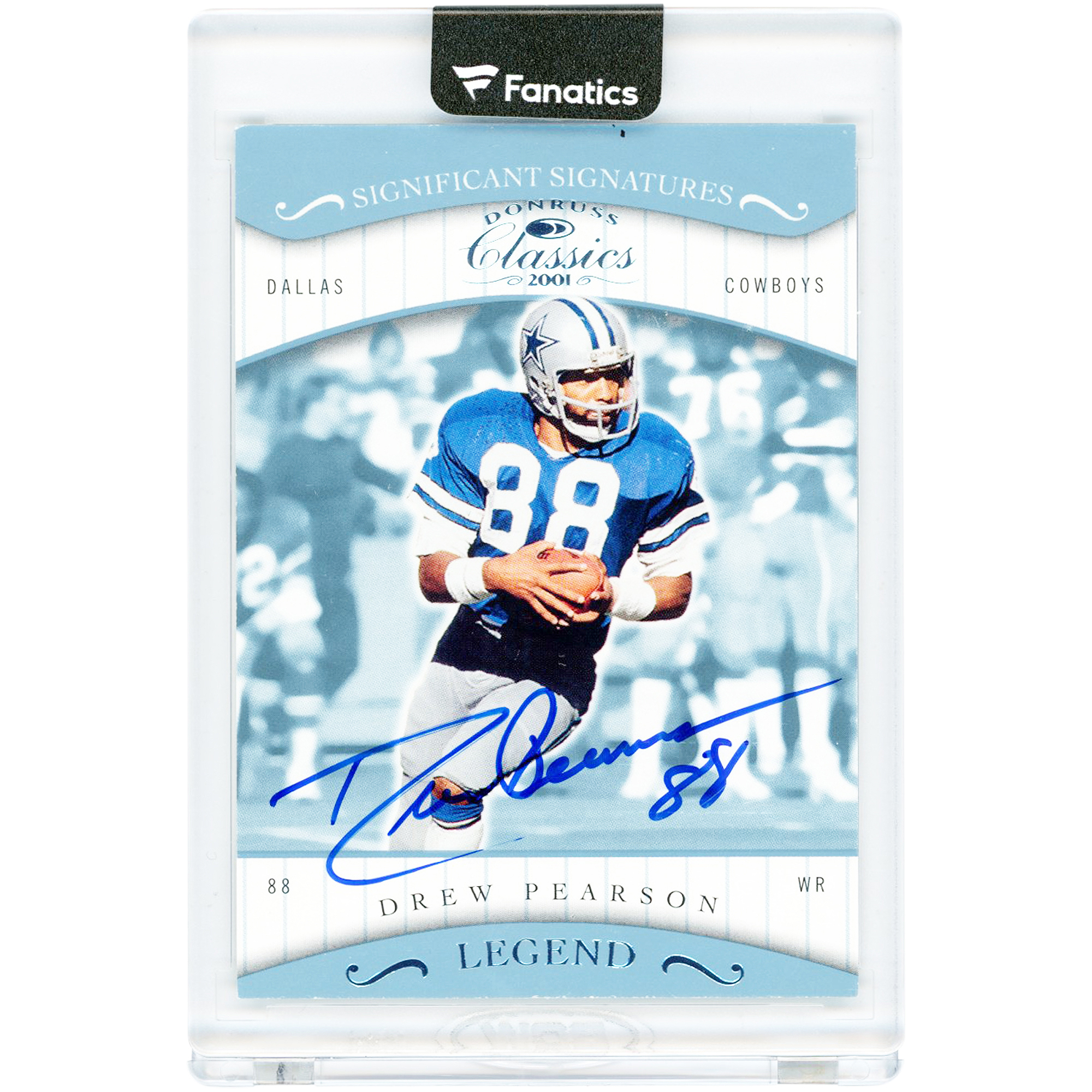 Drew Pearson Dallas Cowboys Autographed 2001 Donruss Classics Significant Signatures #162 Card