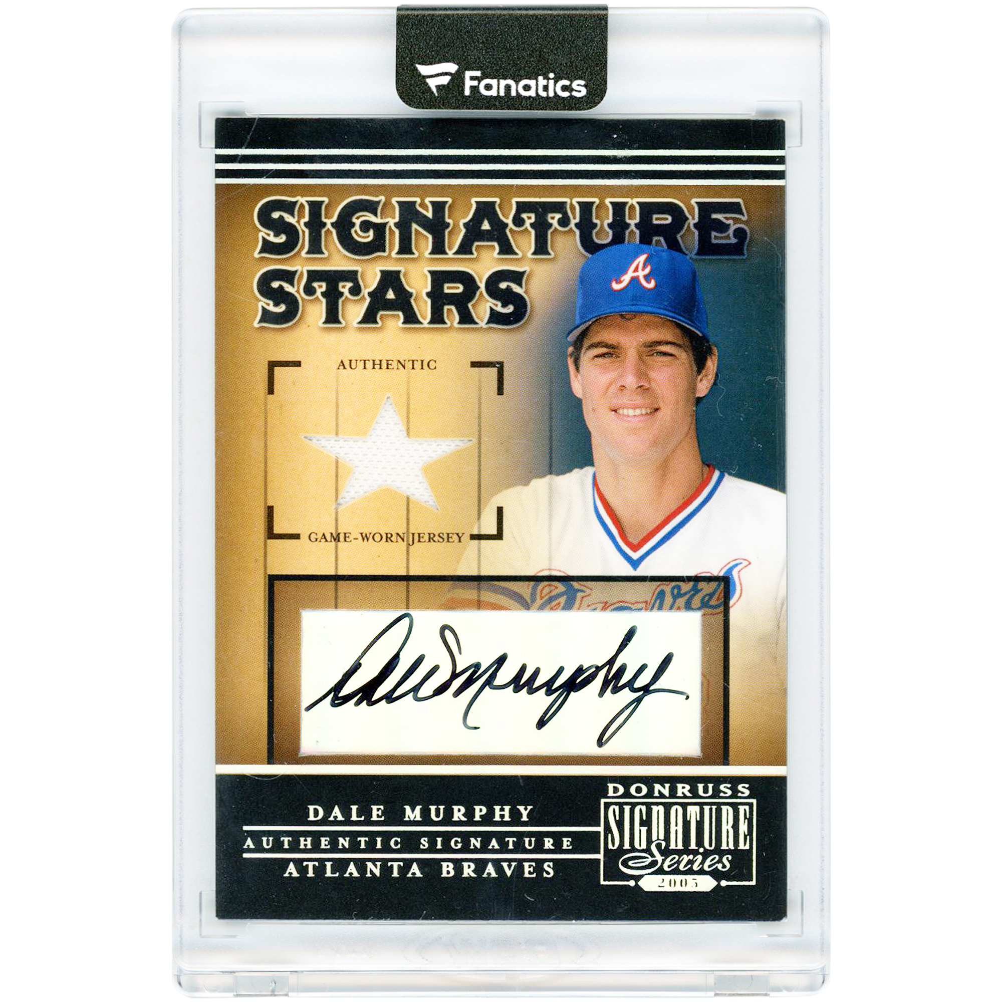 Dale Murphy Atlanta Braves Autographed 2005 Donruss Signature Series Signature Stars Game Used Jersey Relic #SS-15 Card