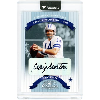 Craig Morton Dallas Cowboys Autographed 2002 Donruss Classics Significant Signatures #112 #38/250 Card