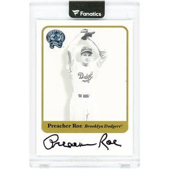 Preacher Roe Brooklyn Dodgers Autographed 2001 Fleer Greats Of The Game #NNO Card