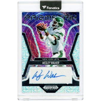 Wesley Walker New York Jets Autographed 2025 Panini Prizm Black Prizmatrix Signatures Mojo Prizm #PS-WWR #11/25 Card