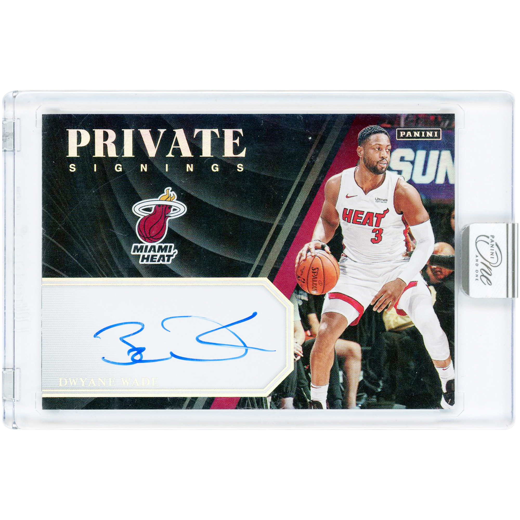 Dwyane Wade Miami Heat Autographed 2024 Panini One & One Private Signings #PS-WAD Card