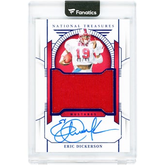 Eric Dickerson SMU Mustangs Autographed 2024 Panini National Treasures Collegiate #86 #40/49 Card