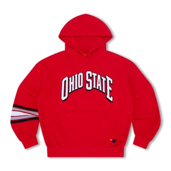 Women's Aviator Nation Scarlet Ohio State Buckeyes Relaxed Tri-Blend Hoodie