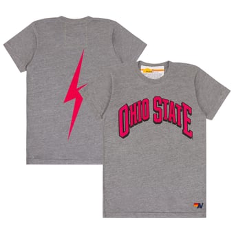 Women's Aviator Nation Heather Gray Ohio State Buckeyes Tri-Blend T-Shirt