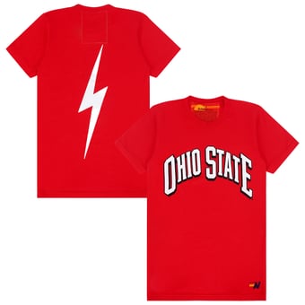 Women's Aviator Nation Scarlet Ohio State Buckeyes Tri-Blend T-Shirt