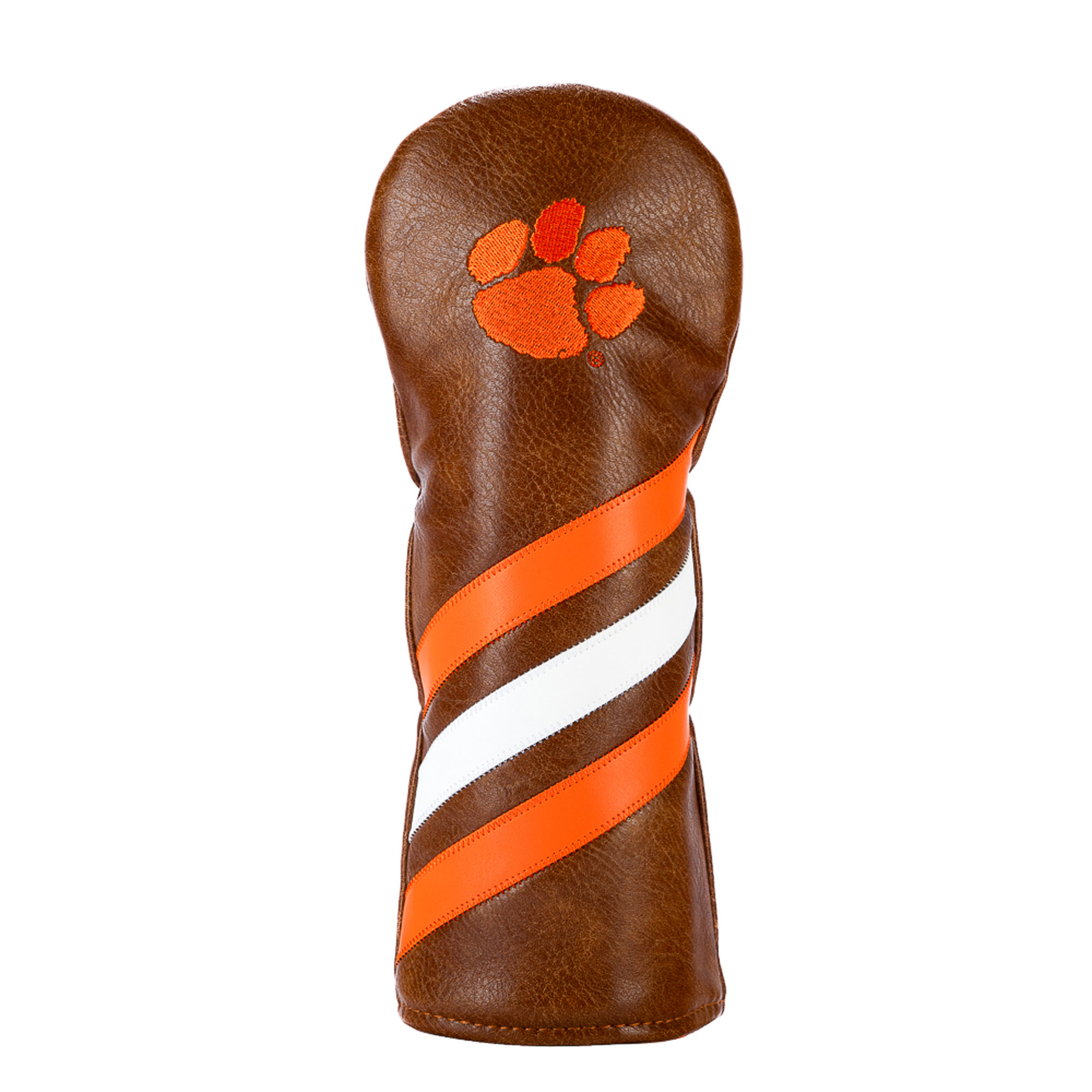 Hometown Brands Clemson Tigers Leather Stripes Fairway Headcover