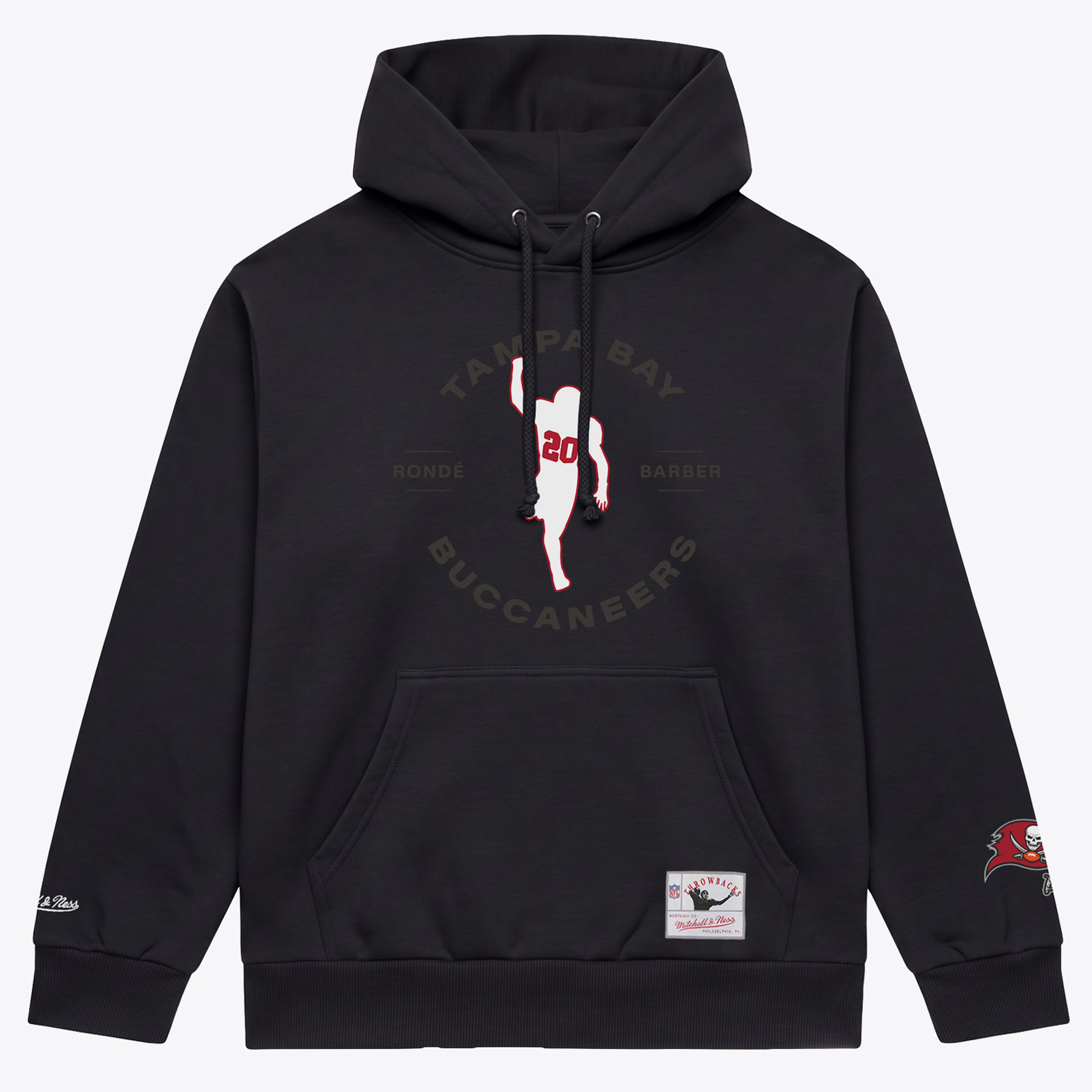 Unisex Mitchell & Ness Ronde Barber Black Tampa Bay Buccaneers Icon Hoodie