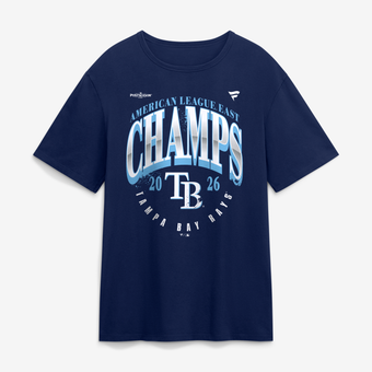 Men's Fanatics Navy Tampa Bay Rays 2026 AL East Division Champions Locker Room Big & Tall T-Shirt