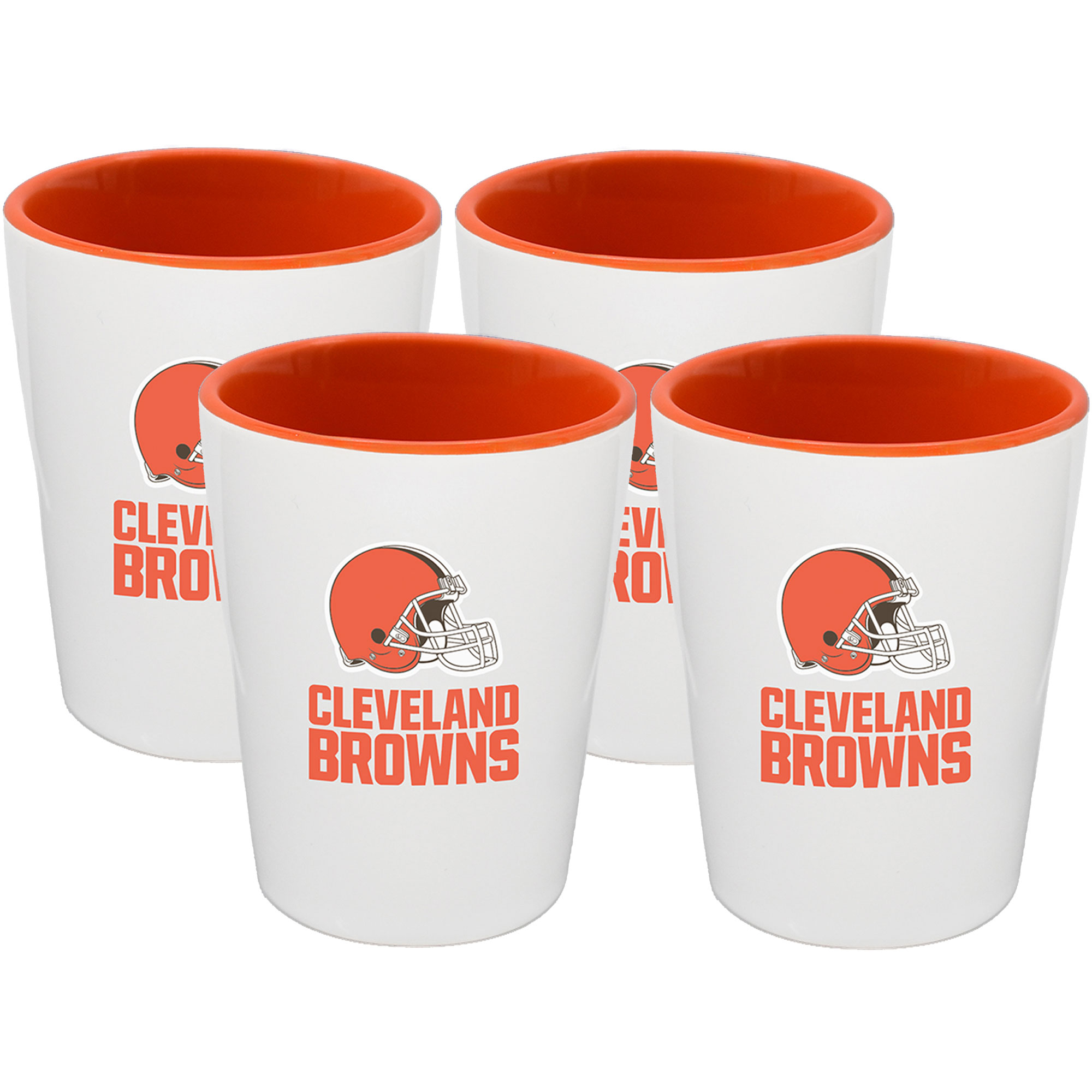 The Memory Company Cleveland Browns Four-Pack Ceramic Shot Glass Set