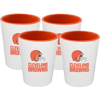 The Memory Company Cleveland Browns Four-Pack Ceramic Shot Glass Set