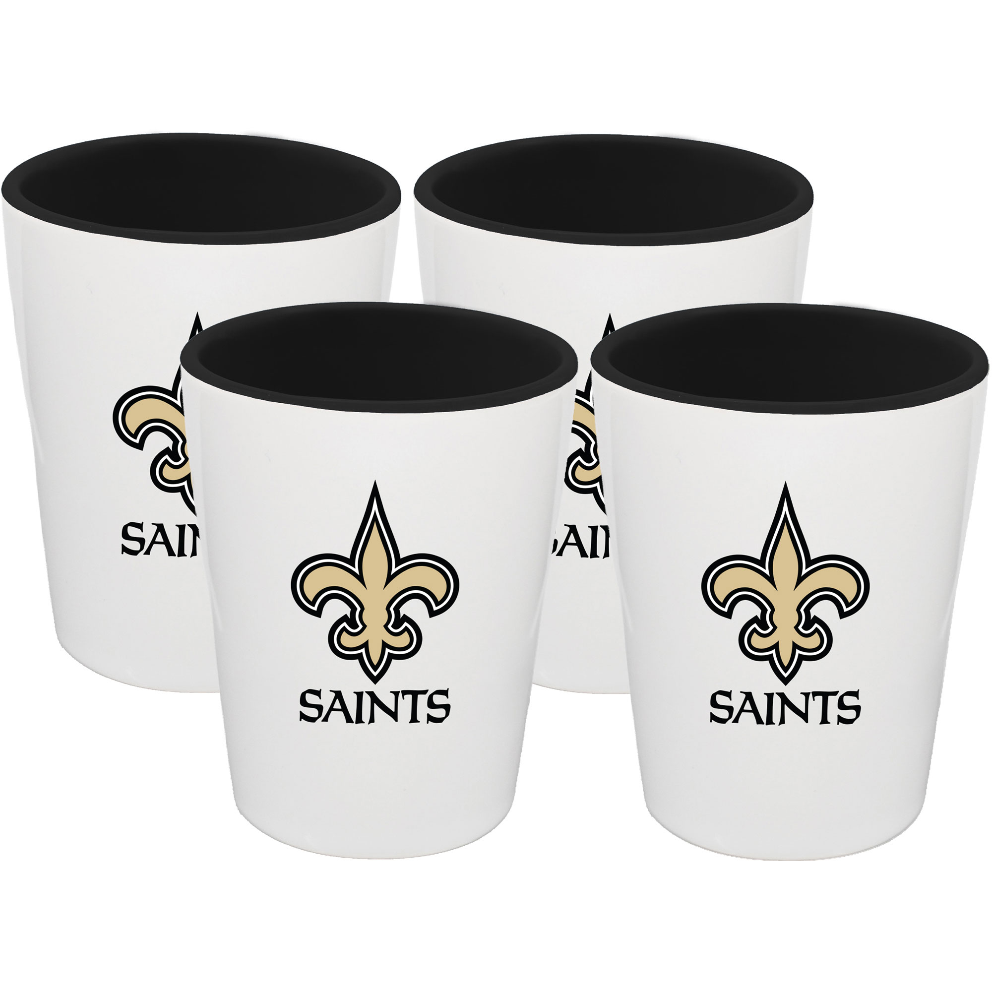 The Memory Company New Orleans Saints Four-Pack Ceramic Shot Glass Set