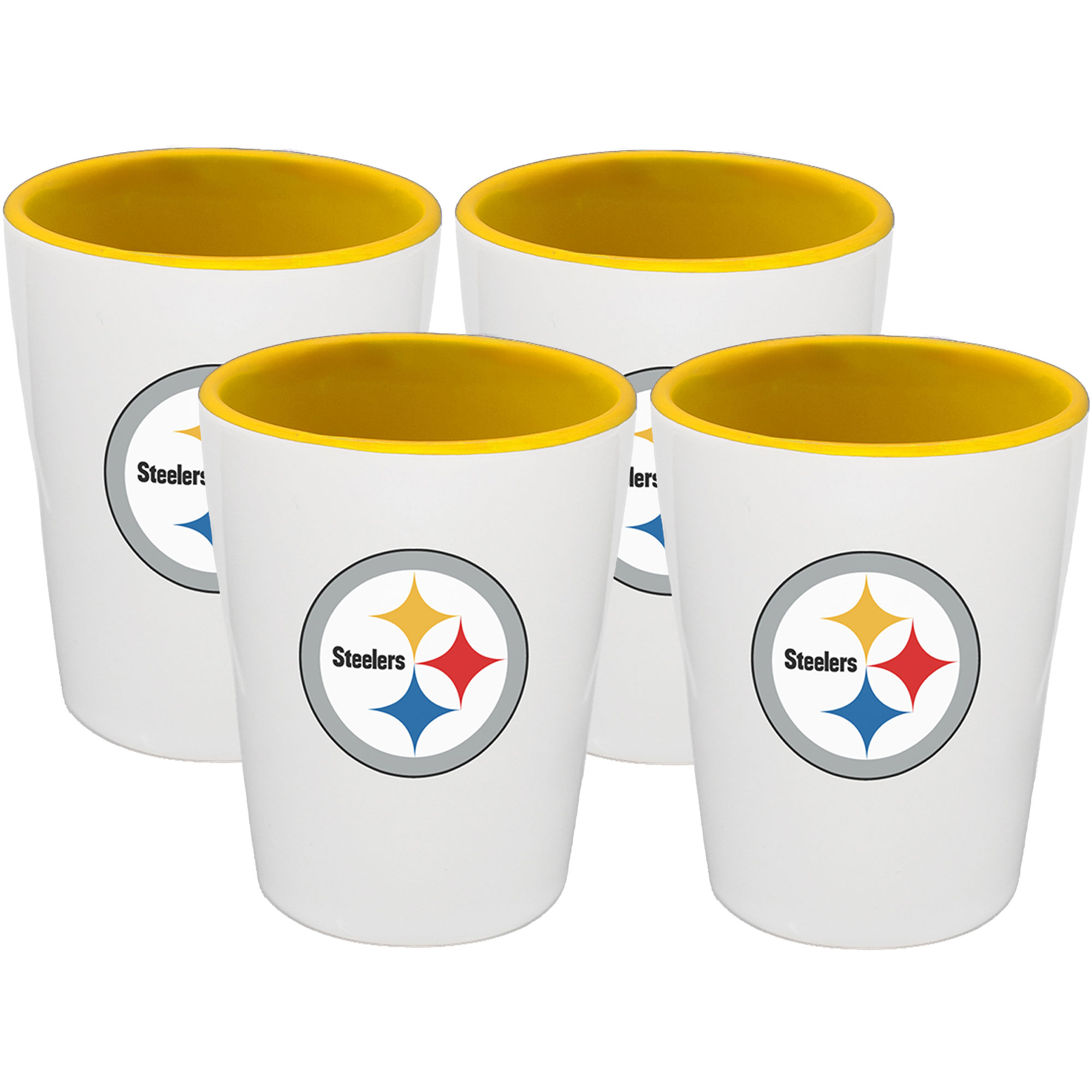 The Memory Company Pittsburgh Steelers Four-Pack Ceramic Shot Glass Set