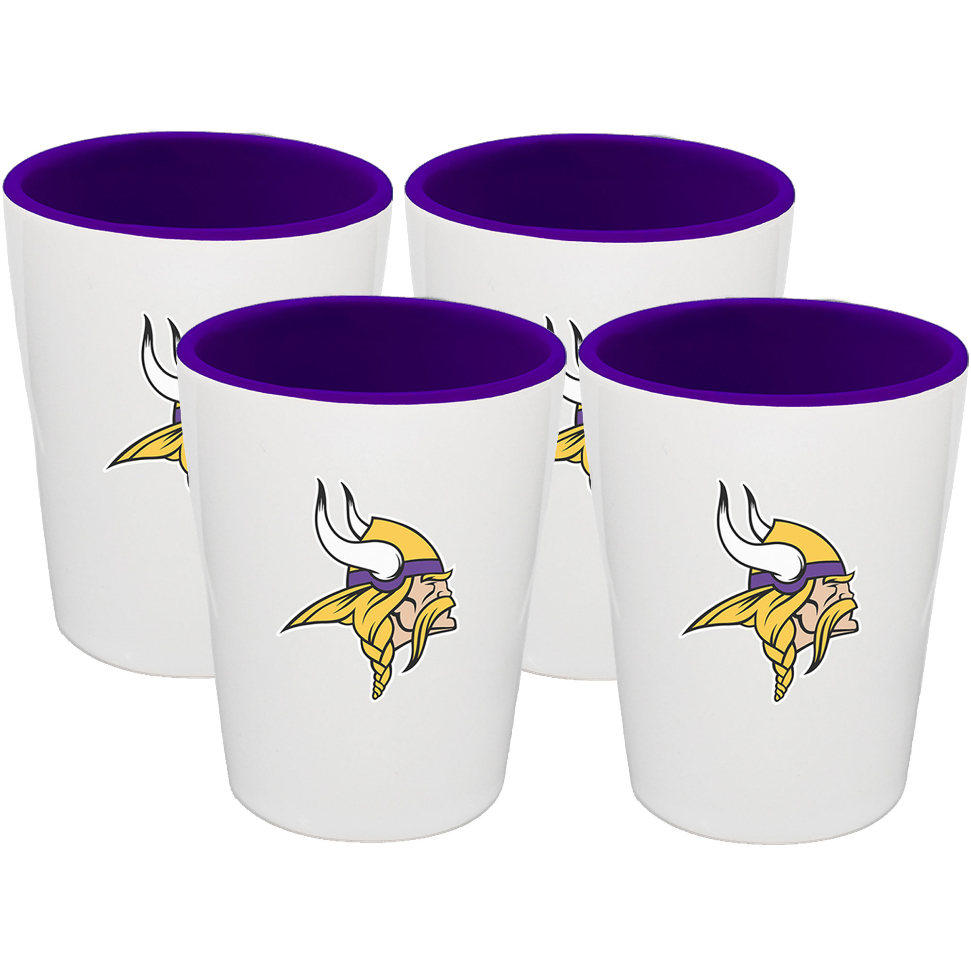 The Memory Company Minnesota Vikings Four-Pack Ceramic Shot Glass Set
