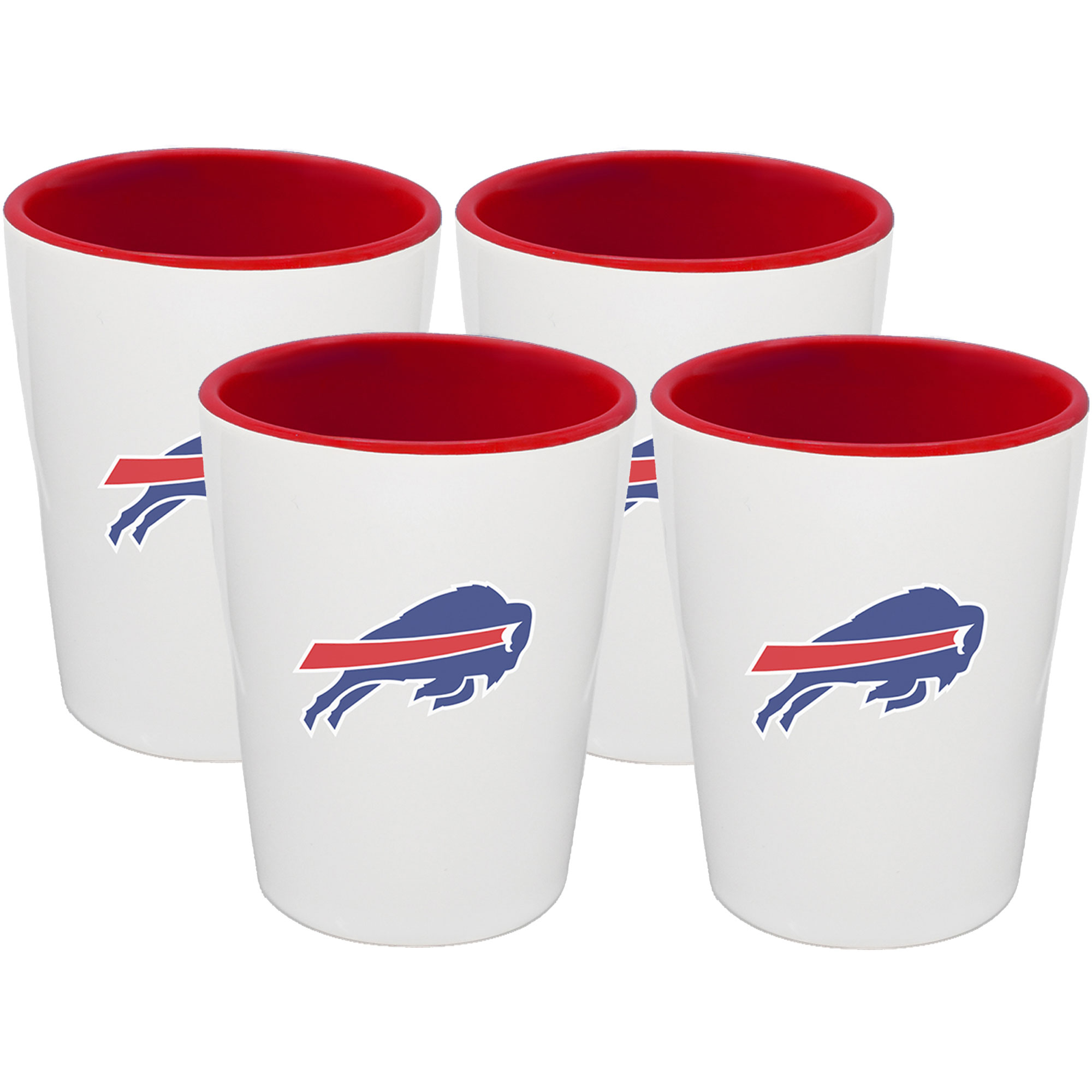 The Memory Company Buffalo Bills Four-Pack Ceramic Shot Glass Set