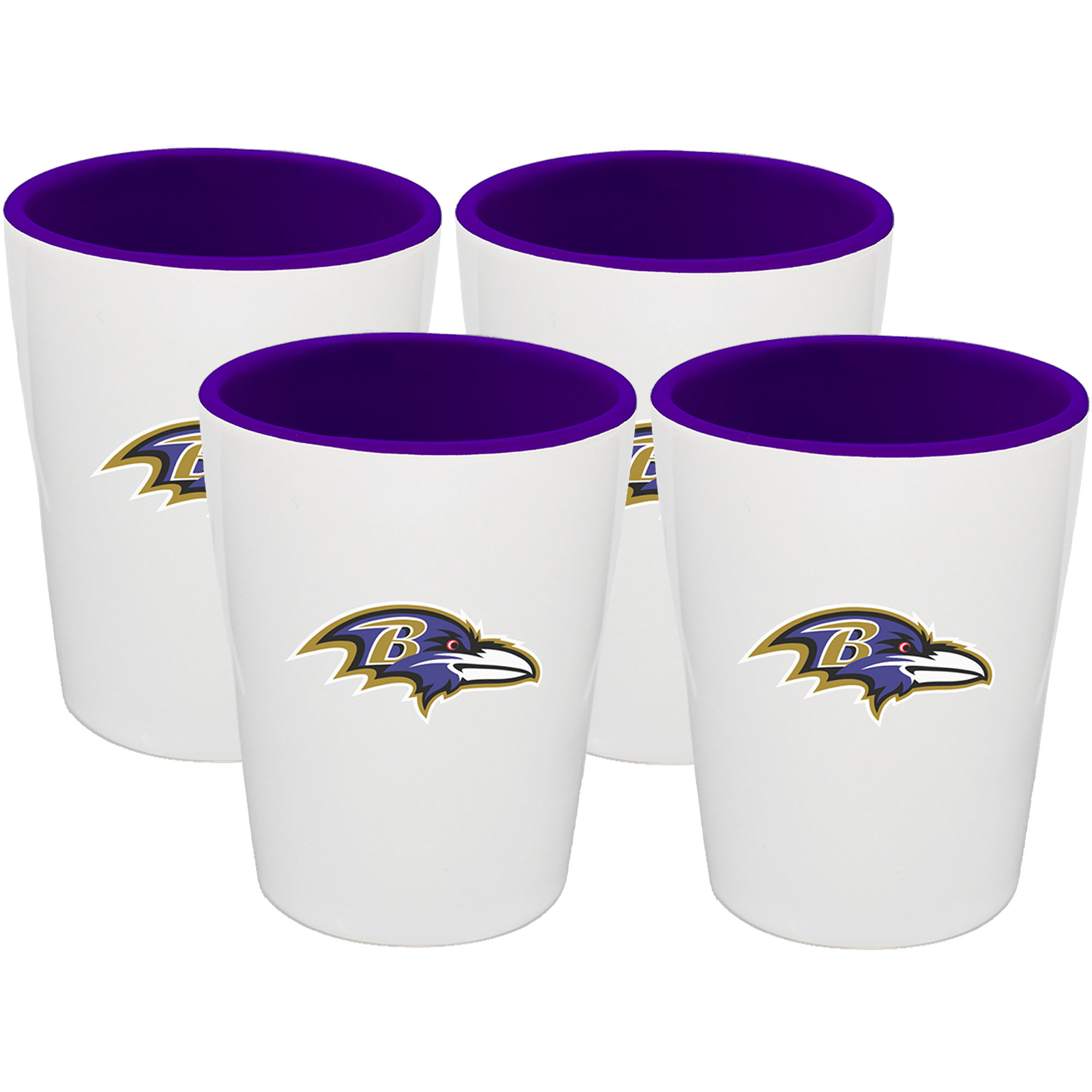 The Memory Company Baltimore Ravens Four-Pack Ceramic Shot Glass Set