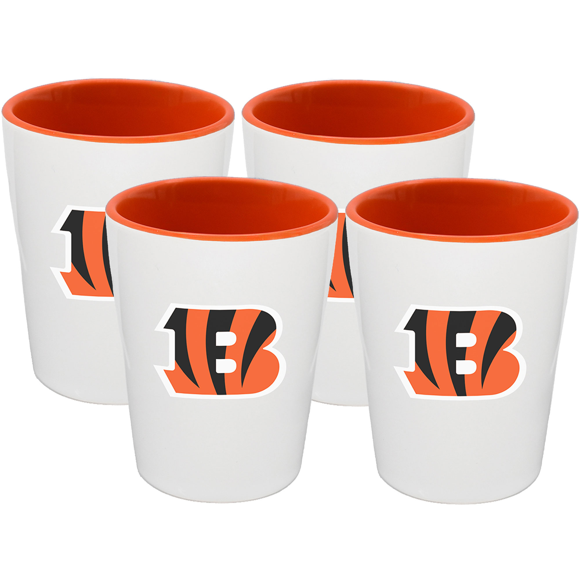 The Memory Company Cincinnati Bengals Four-Pack Ceramic Shot Glass Set