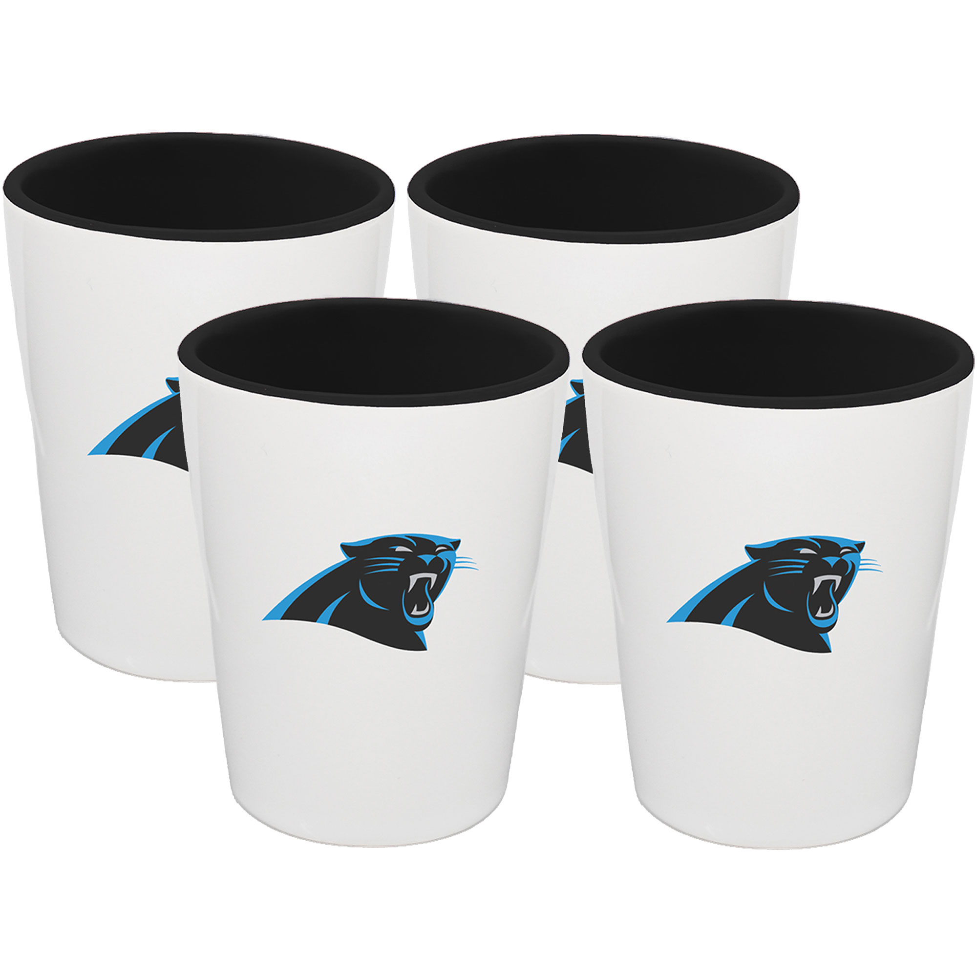 The Memory Company Carolina Panthers Four-Pack Ceramic Shot Glass Set