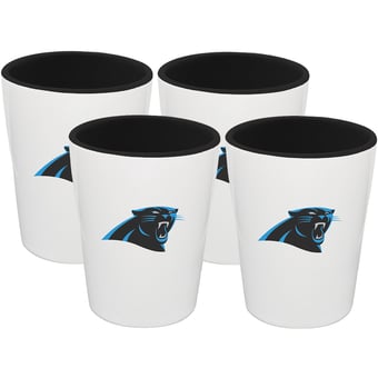 The Memory Company Carolina Panthers Four-Pack Ceramic Shot Glass Set