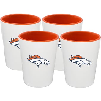 The Memory Company Denver Broncos Four-Pack Ceramic Shot Glass Set