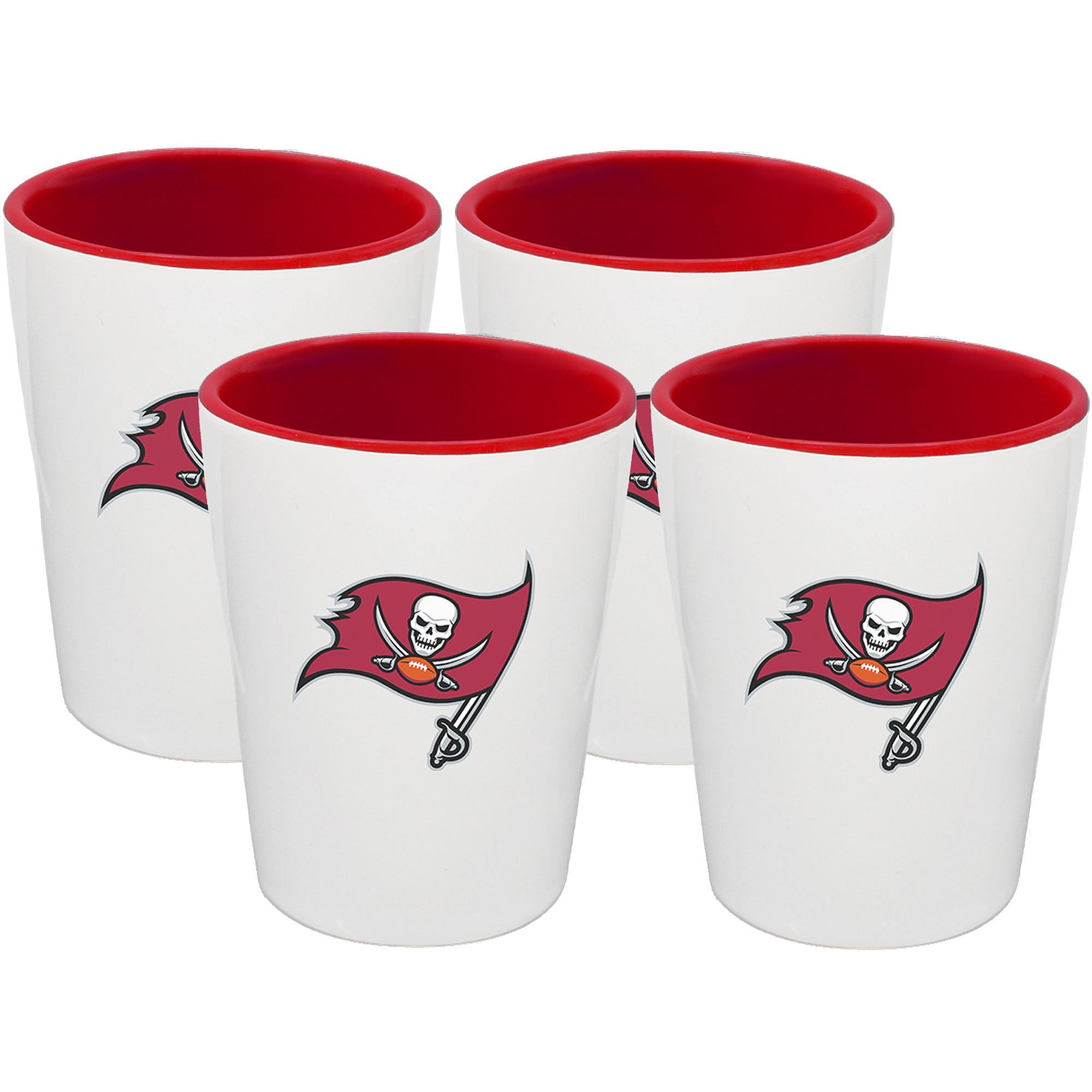 The Memory Company Tampa Bay Buccaneers Four-Pack Ceramic Shot Glass Set