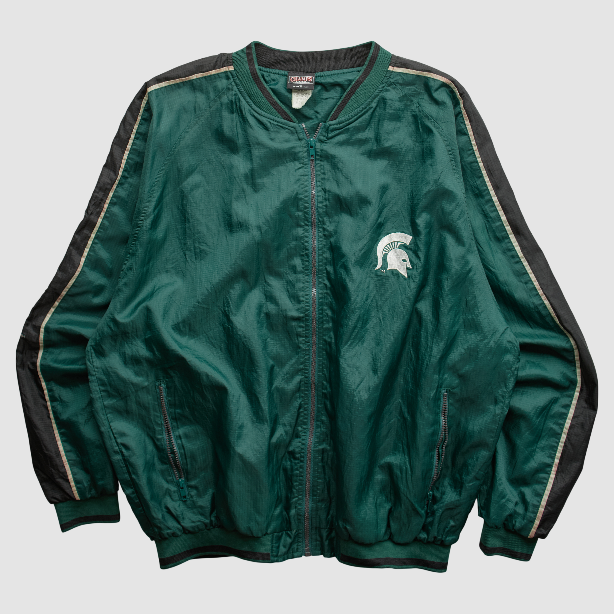 Michigan State Spartans Team Edition Apparel 2000s Full Zip Jacket – Green – XL by Fanatics Real Vintage Michigan State Spartans Team Edition Apparel 2000s Full Zip Jacket – Green – XL by Fanatics Real Vintage
