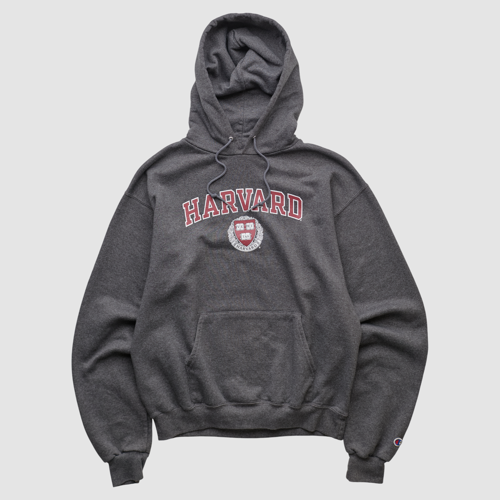 Harvard Crimson Champion 2000s Hooded Pullover Sweatshirt – Dark Heather Gray – XS by Fanatics Real Vintage Harvard Crimson Champion 2000s Hooded Pullover Sweatshirt – Dark Heather Gray – XS by Fanatics Real Vintage