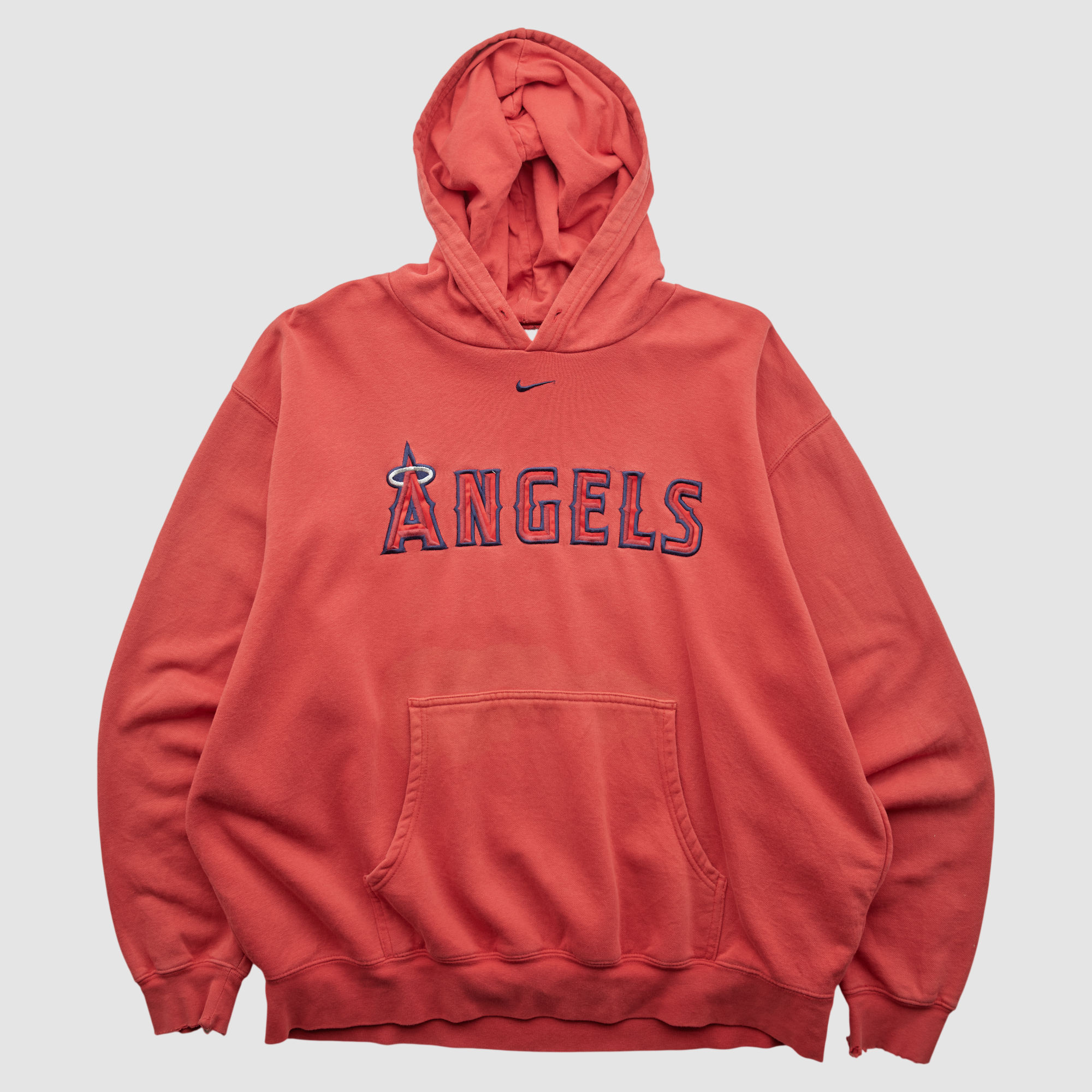 Los Angeles Angels Nike 2000s Hooded Pullover Sweatshirt – Red – L by Fanatics Real Vintage