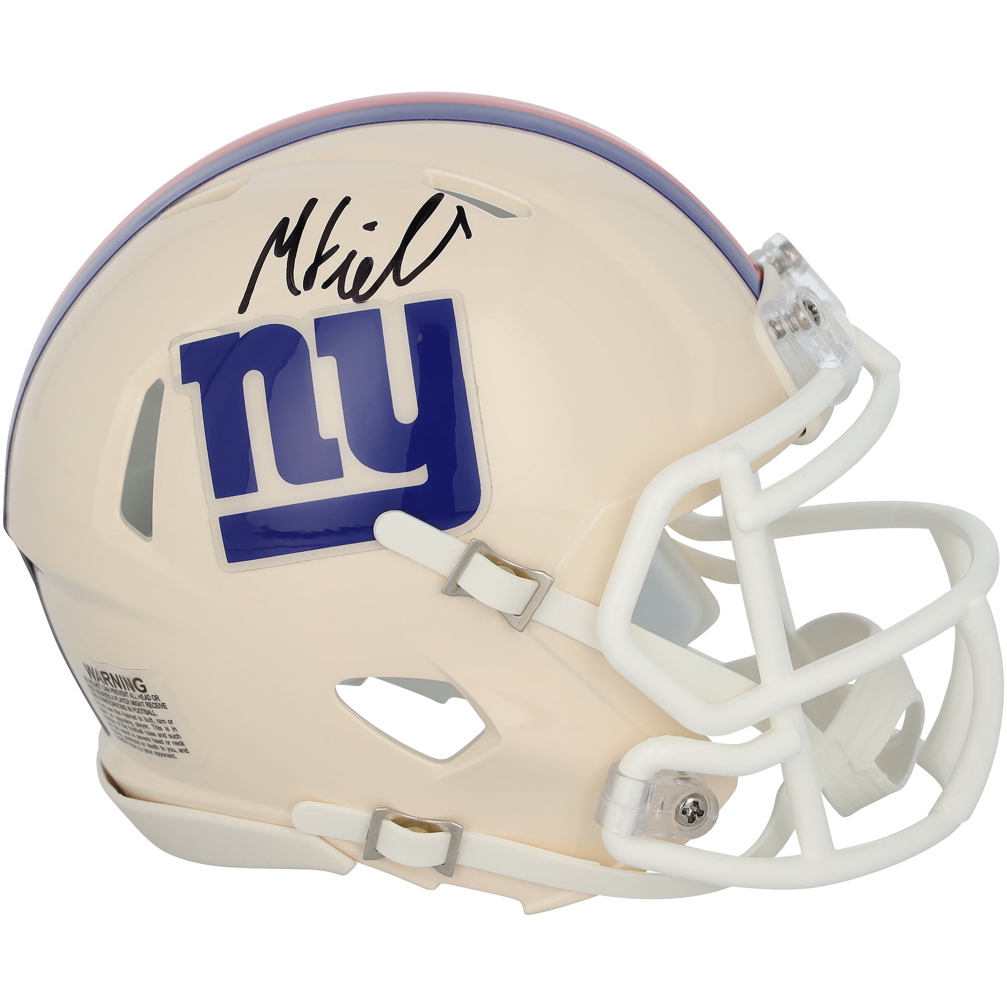 Malachi Fields New York Giants Autographed Riddell Retro Speed Mini Helmet