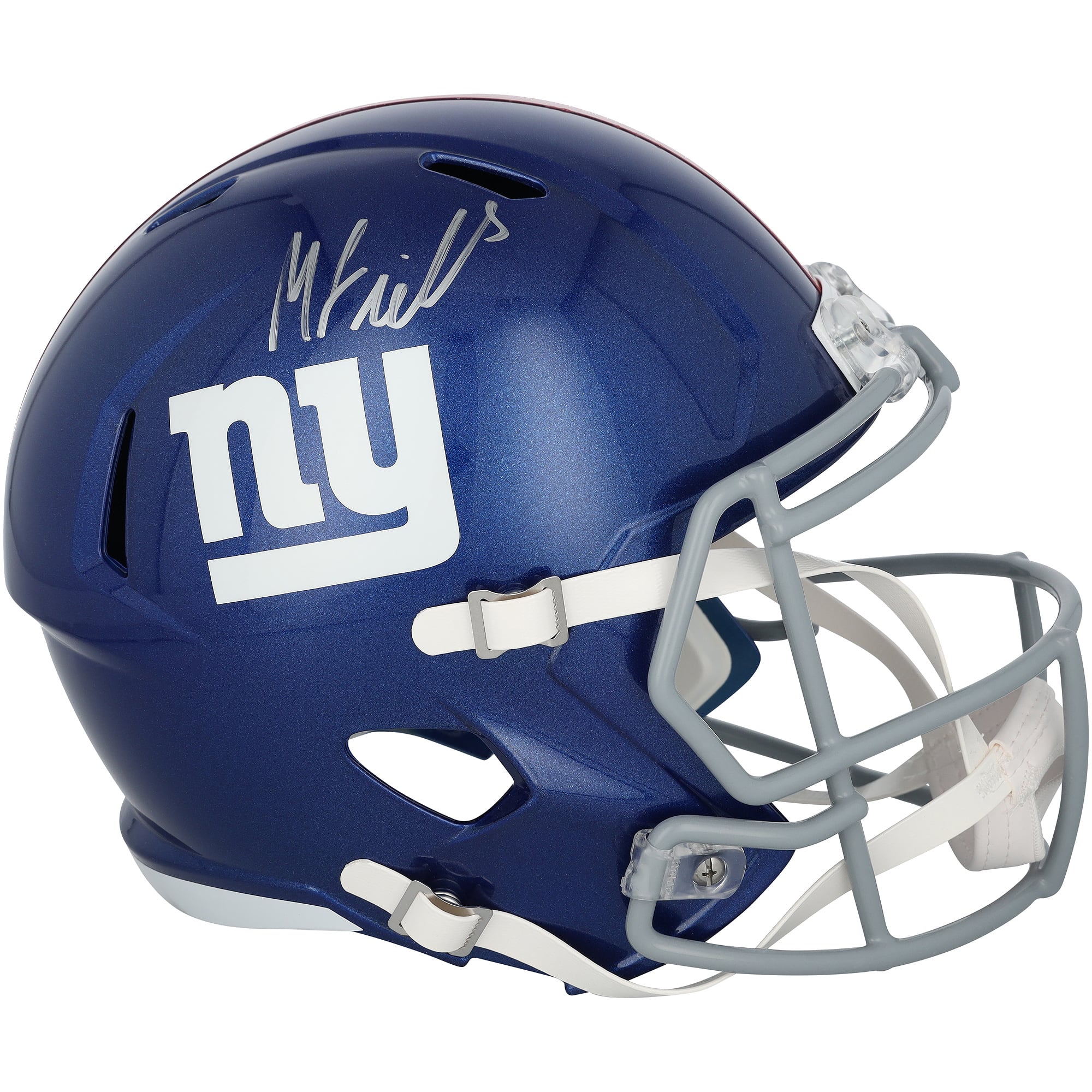 Malachi Fields New York Giants Autographed Riddell Color Rush Speed Replica Helmet