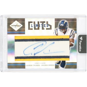 LaDainian Tomlinson San Diego Chargers Autographed 2004 Donruss Leaf Limited Cuts #LC-4 #50/50 Card