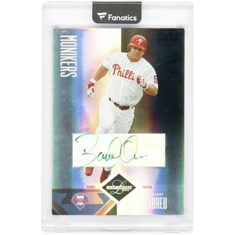 Bobby Abreu Philadelphia Phillies Autographed 2004 Donruss Leaf Limited Monikers Silver #17 #2/5 Card