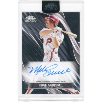 Mike Schmidt Philadelphia Phillies Autographed 2024 Topps Chrome Black #CBA-MS Card
