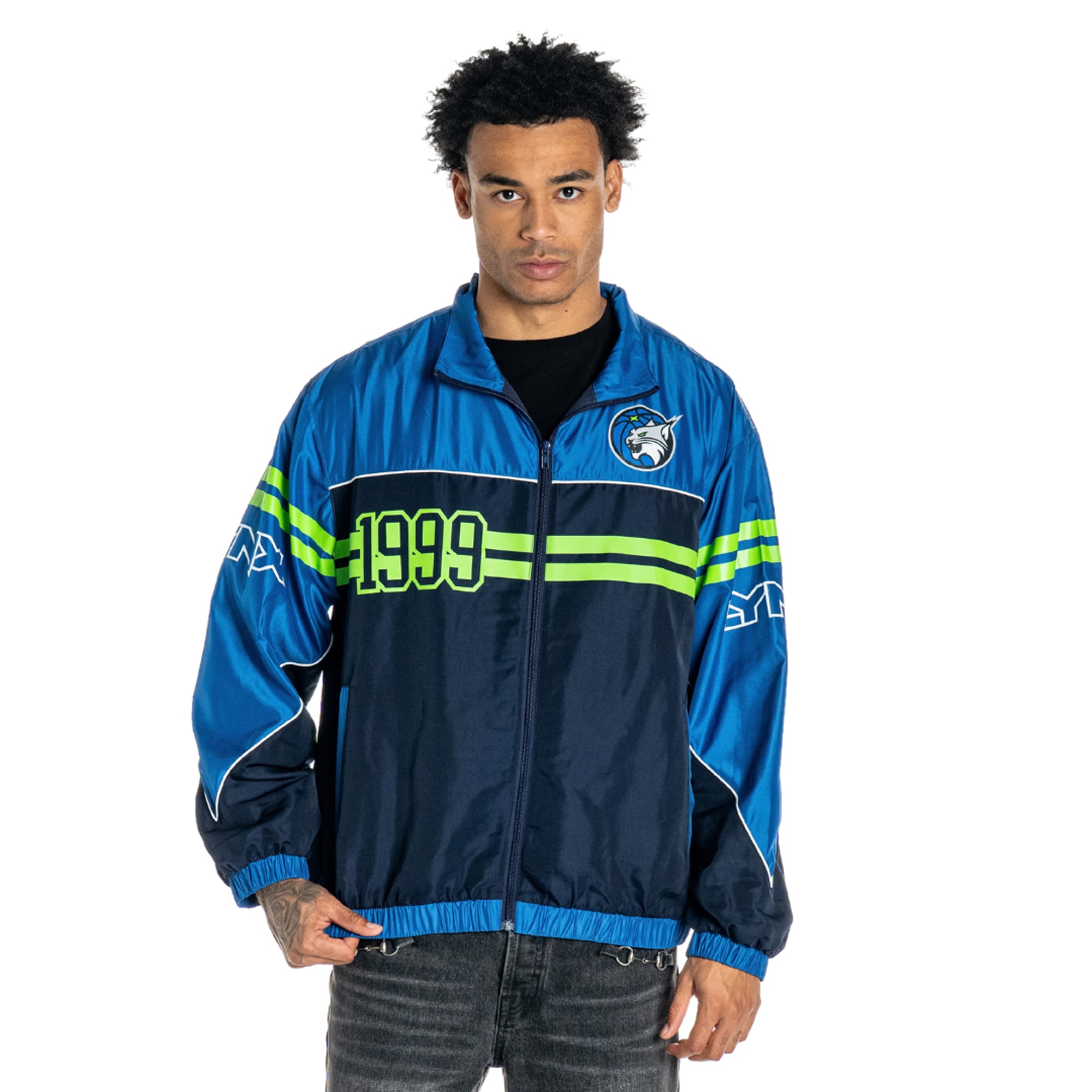 Unisex The Wild Collective Navy Minnesota Lynx Boxy Collared Full-Zip Track Jacket