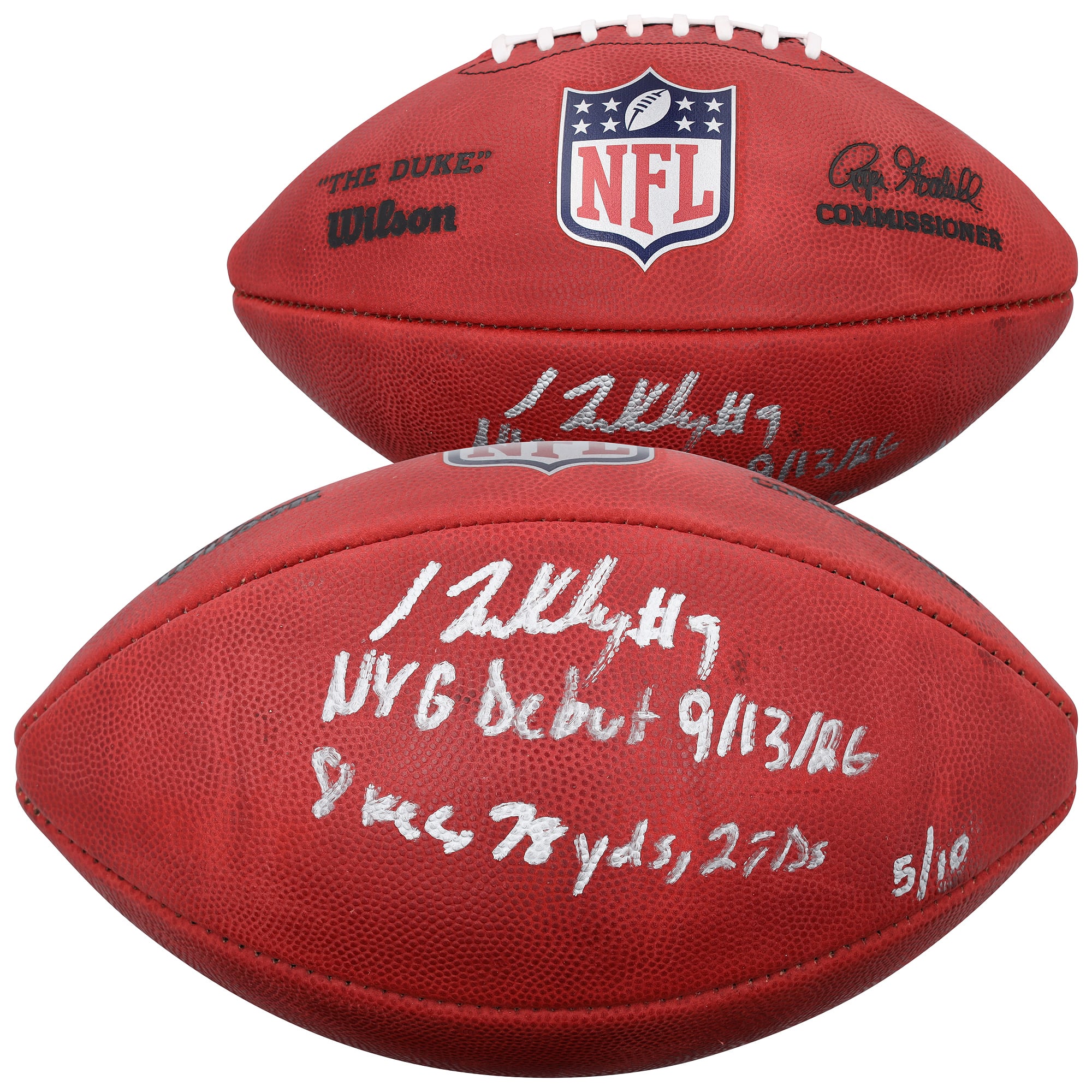 Isaiah Likely New York Giants Autographed Duke Full Color Football with Multiple Inscriptions - Limited Edition of 10