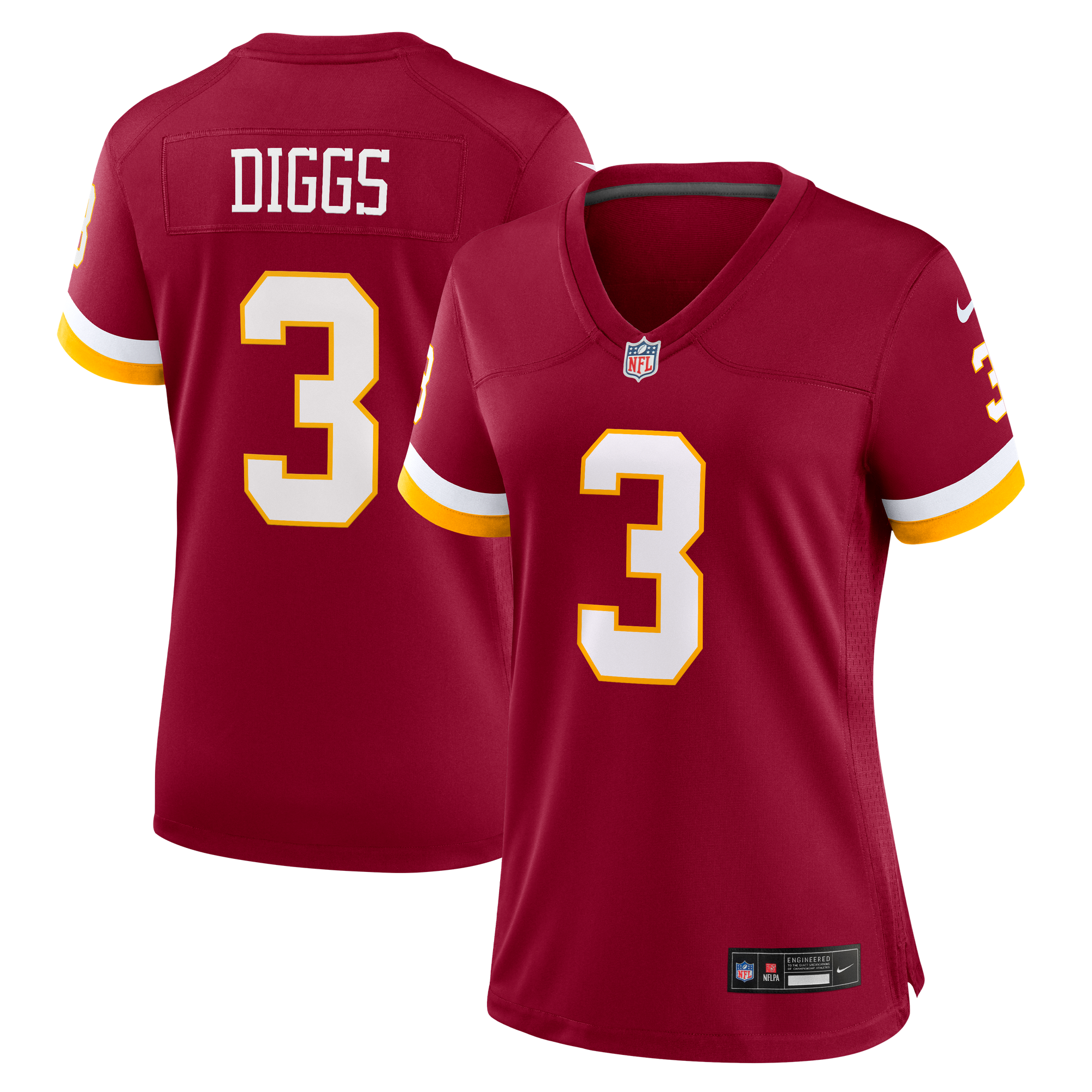Camiseta Nike Game de la 1ª equipación del Washington Commanders - Burdeos - Stefon Diggs - Mujer