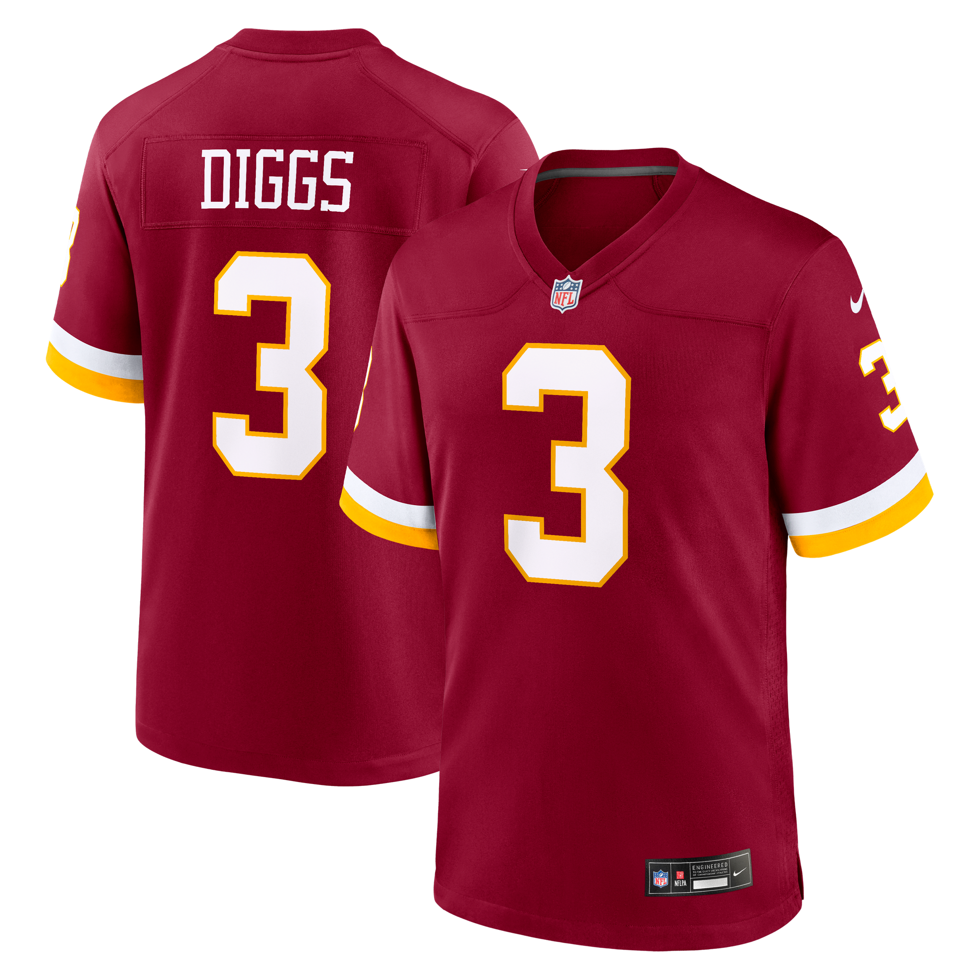Camiseta Nike Game de la 1ª equipación del Washington Commanders - Burdeos - Stefon Diggs - Jóvenes