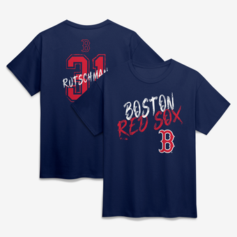 Men's Adley Rutschman Navy Boston Red Sox Hustle Name & Number T-Shirt