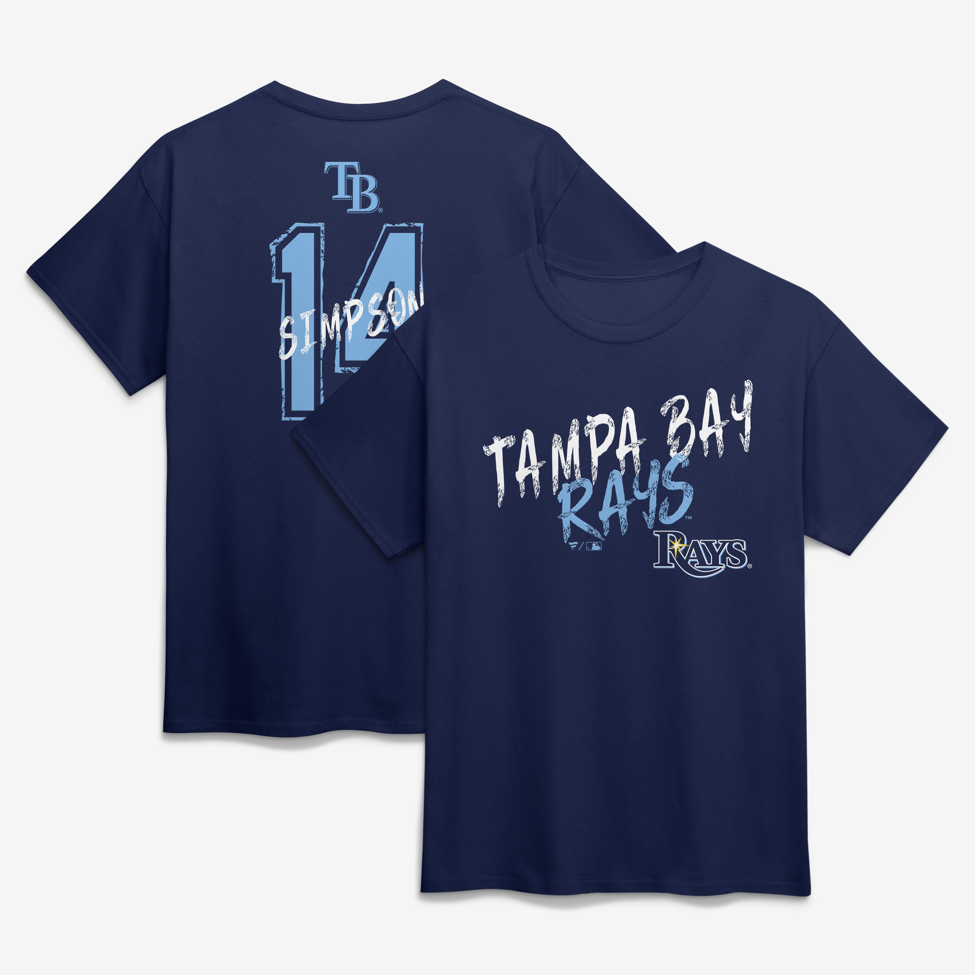 Men's Chandler Simpson Navy Tampa Bay Rays Hustle Name & Number T-Shirt