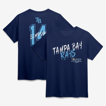 Men's Chandler Simpson Navy Tampa Bay Rays Hustle Name & Number T-Shirt