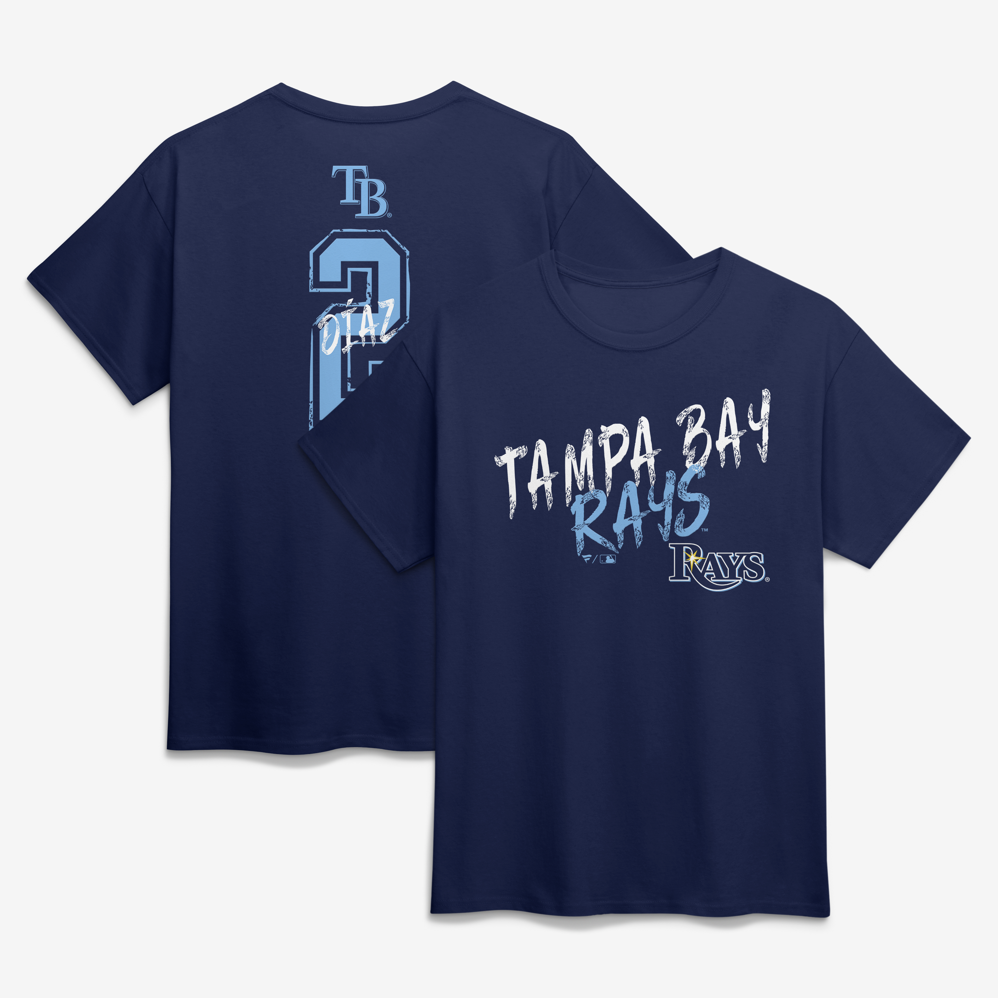 Men's Yandy Díaz Navy Tampa Bay Rays Hustle Name & Number T-Shirt