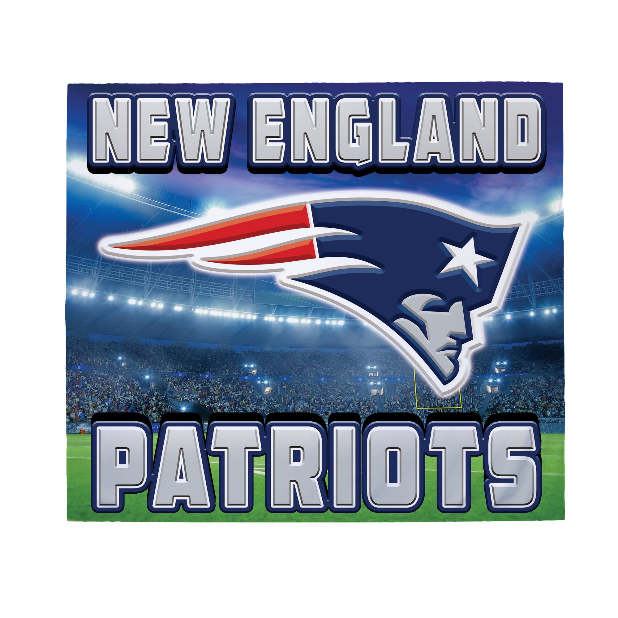 New England Patriots 6' x 8' Single Car Garage Door Cover