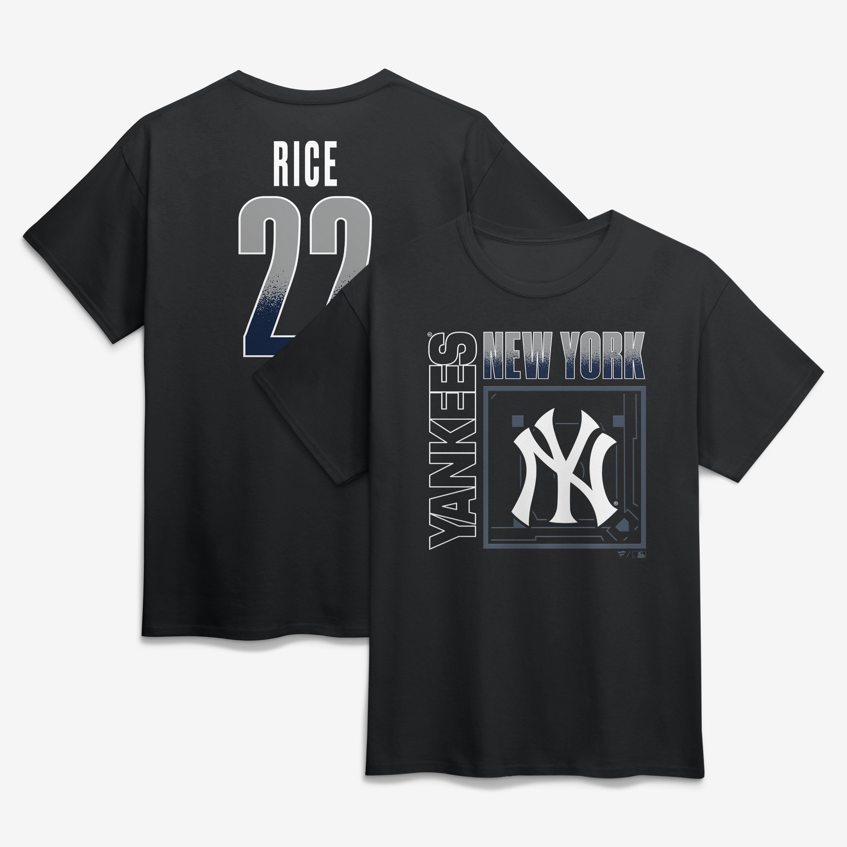 Men's Ben Rice Black New York Yankees Home Field Pop Name & Number T-Shirt