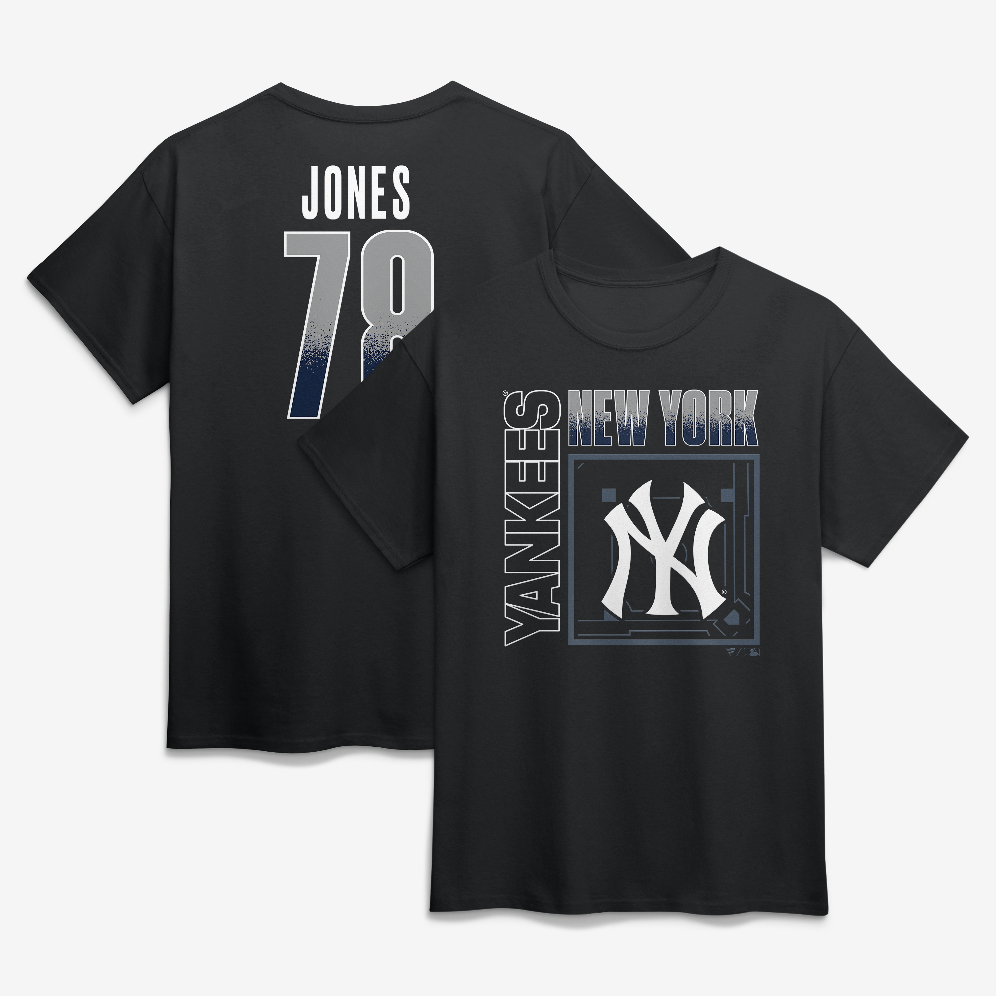 Men's Spencer Jones Black New York Yankees Home Field Pop Name & Number T-Shirt