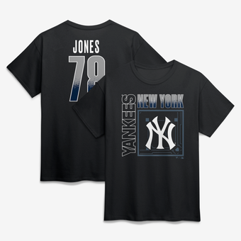 Men's Spencer Jones Black New York Yankees Home Field Pop Name & Number T-Shirt
