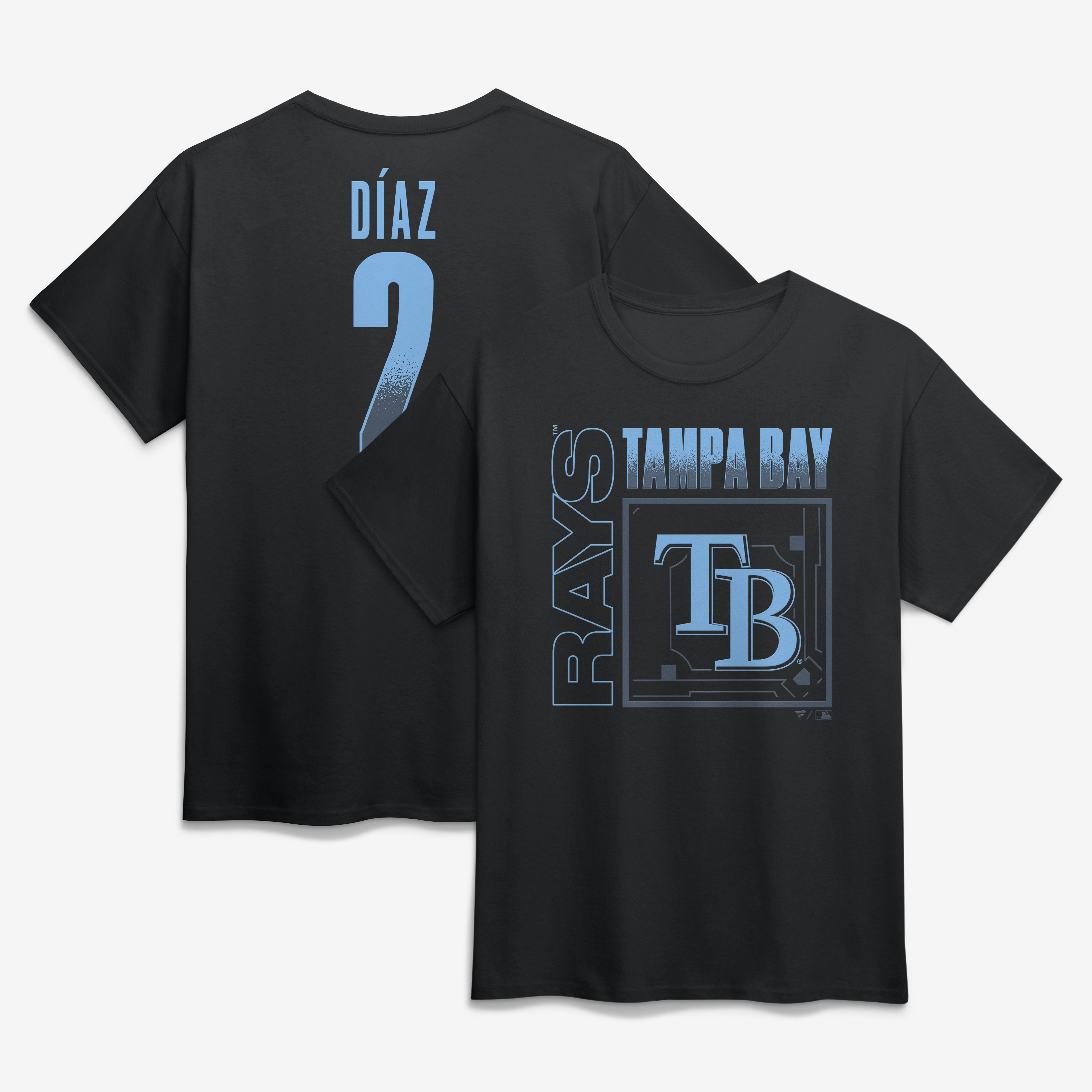 Men's Yandy Díaz Black Tampa Bay Rays Home Field Pop Name & Number T-Shirt